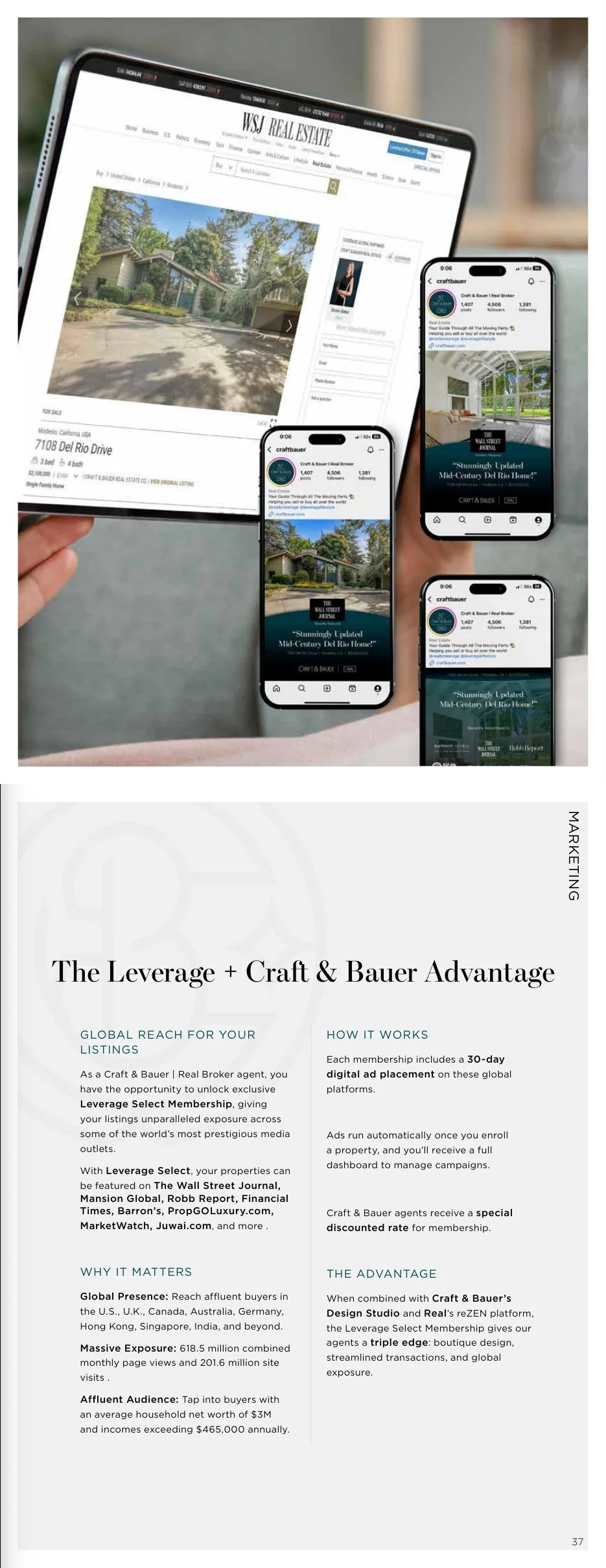 Pages 36–37: Leverage Select Membership for global listing exposure.